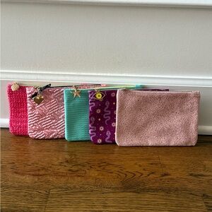 5 for $25 item 🌺 Ipsy Glam Bag Zippered Pouch Set Cosmetic Bags